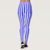 strepen van koninklijk blauw en wit snoep leggings (Achterkant)