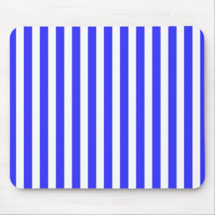 strepen van koninklijk blauw en wit snoep muismat