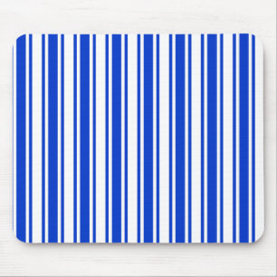 strepen van koninklijk blauw en wit snoep muismat