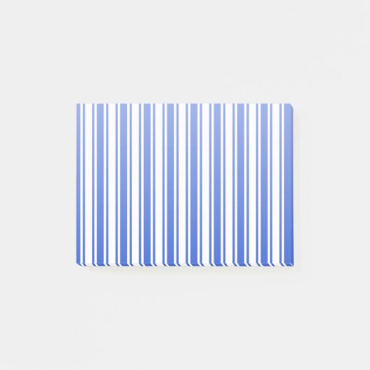 strepen van koninklijk blauw en wit snoep post-it® notes (Voorkant)