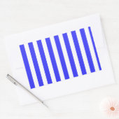 strepen van koninklijk blauw en wit snoep rechthoekige sticker (Envelop)