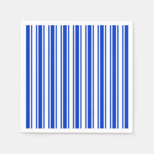 strepen van koninklijk blauw en wit snoep servet