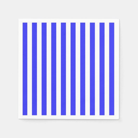 strepen van koninklijk blauw en wit snoep servet (Voorkant)