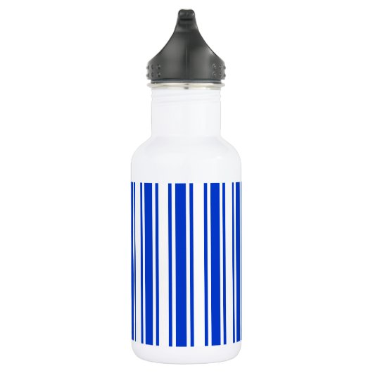 strepen van koninklijk blauw en wit snoep waterfles (Rechts)