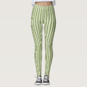 strepen van olijven en van witte snoep leggings (Voorkant)