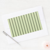 strepen van olijven en van witte snoep rechthoekige sticker (Envelop)