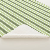 strepen van olijven en van witte snoep sherpa deken (3/4)