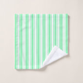 strepen van pasteelgroen en wit snoep bad handdoek (Wasdoekje)