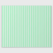 strepen van pasteelgroen en wit snoep cadeaupapier (Vlak)