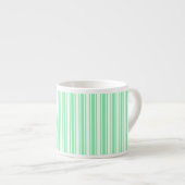 strepen van pasteelgroen en wit snoep espresso kop (Voorkant rechts)