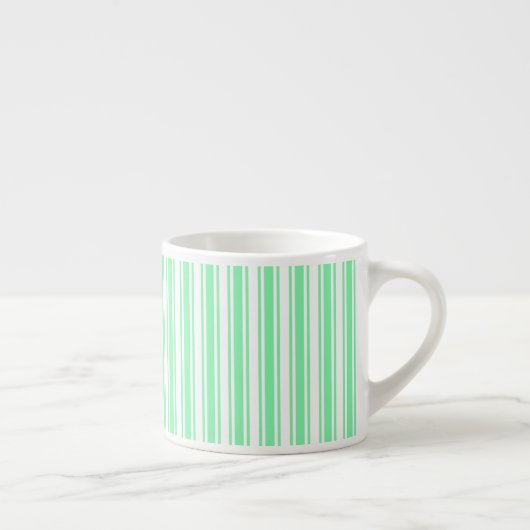 strepen van pasteelgroen en wit snoep espresso kop (Rechts)