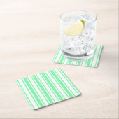strepen van pasteelgroen en wit snoep kartonnen onderzetters (Insitu)