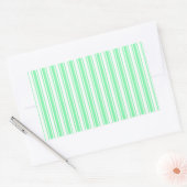 strepen van pasteelgroen en wit snoep rechthoekige sticker (Envelop)