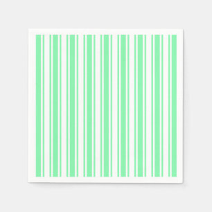 strepen van pasteelgroen en wit snoep servet