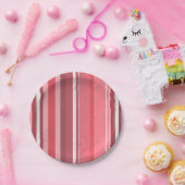 Strepen van roze papieren bordje (Feest)