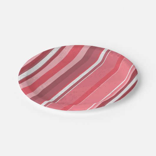 Strepen van roze papieren bordje (Gekanteld)