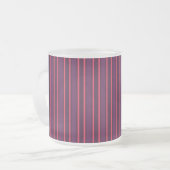 strepen van roze snoep matglas koffiemok (Voorkant links)