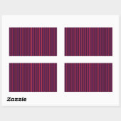 strepen van roze snoep rechthoekige sticker (Vel)
