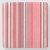 Strepen van roze stenen onderzetter (Voorkant)