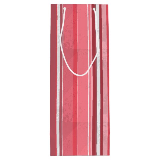 Strepen van roze wijn cadeautas (Achterkant)