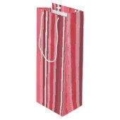 Strepen van roze wijn cadeautas (Voorkant Gekanteld)