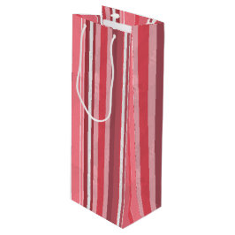 Strepen van roze wijn cadeautas