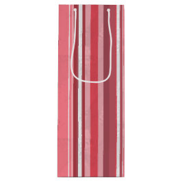 Strepen van roze wijn cadeautas