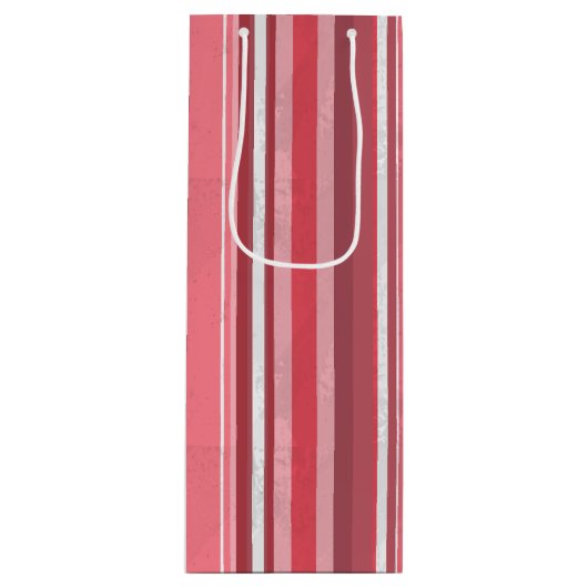 Strepen van roze wijn cadeautas (Voorkant)