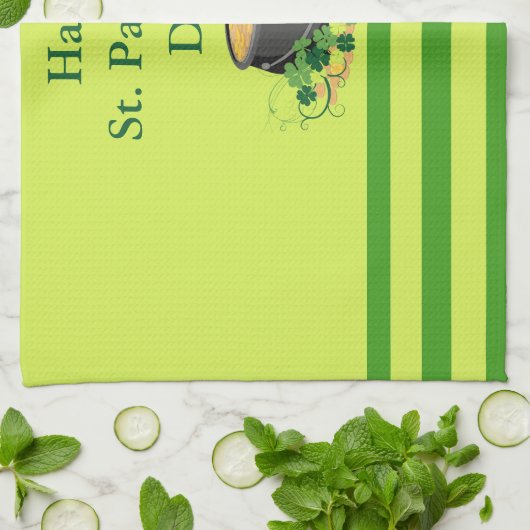 Strepen van St. Patrick's Theedoek (Gevouwen)