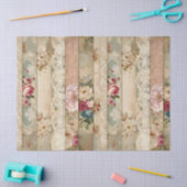 Strepen van Vintage Decoupage Tissuepapier (Craft)