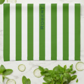 STREPEN verstelbaar Groen met Naam Theedoek (Gevouwen)