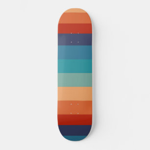 Strepen Vintage Kleur Oude Stijl Kleurrijke Geomet Persoonlijk Skateboard