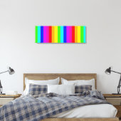 strepen volledige kleuren canvas afdruk (Insitu (Slaapkamer))
