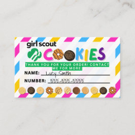 Strepen voor scoutingvolgorde visitekaartje