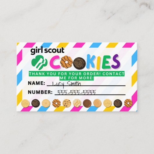 Strepen voor scoutingvolgorde visitekaartje (Voorkant)