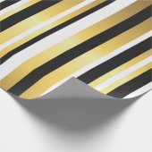 strepen voor zwart, goud en wit cadeaupapier (Hoek)