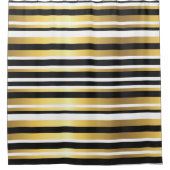 strepen voor zwart, goud en wit douchegordijn (Voorkant)