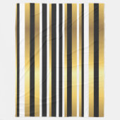  strepen voor zwart, goud en wit fleece deken (Voorkant)