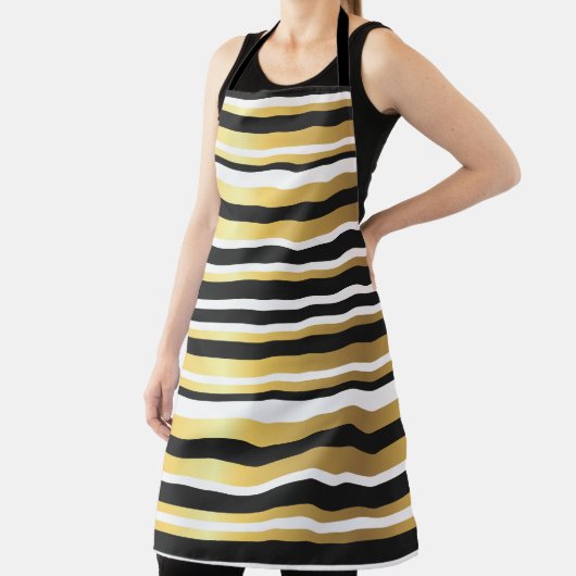  strepen voor zwart, goud en wit schort (Insitu)