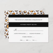 Strepen & Waterverf Luipaard Print | Moderne RSVP (Voorkant / Achterkant)
