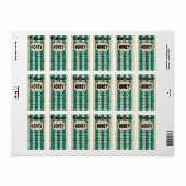 strepen Wilde bloem Gepersonaliseerd Honey Jar Etiket (Full Sheet)