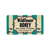  strepen - Wilde honing - Horizontaal Etiket (Voorkant)