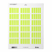 Strepen - wit en fluorescerend geel etiket (Full Sheet)