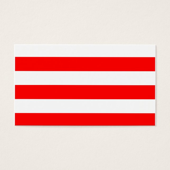 Strepen - wit en rood visitekaartjes (Voorkant)
