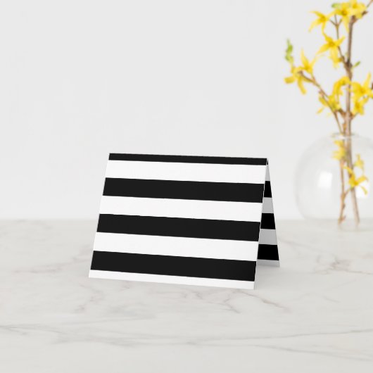 Strepen - wit en zwart kaart (Gele Bloem)