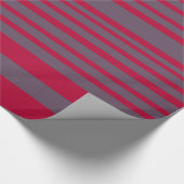 Strepen Wrapping Papier Rood Grijs (Hoek)