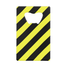 strepen zwart en geel creditkaart flessenopener