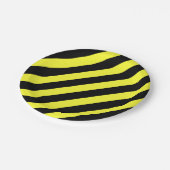 strepen zwart en geel papieren bordje (Gekanteld)