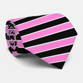 strepen : zwart en roze stropdas (Opgerold)