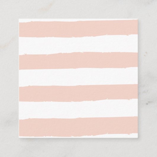 Strepenpatroon | Kleurrijke nagellak gieten Vierkante Visitekaartje (Achterkant)